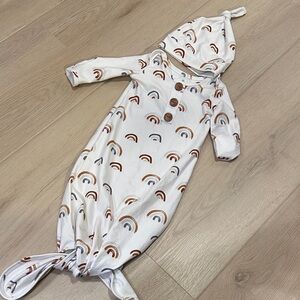 Caden Lane Rainbow Patterned Baby Gown